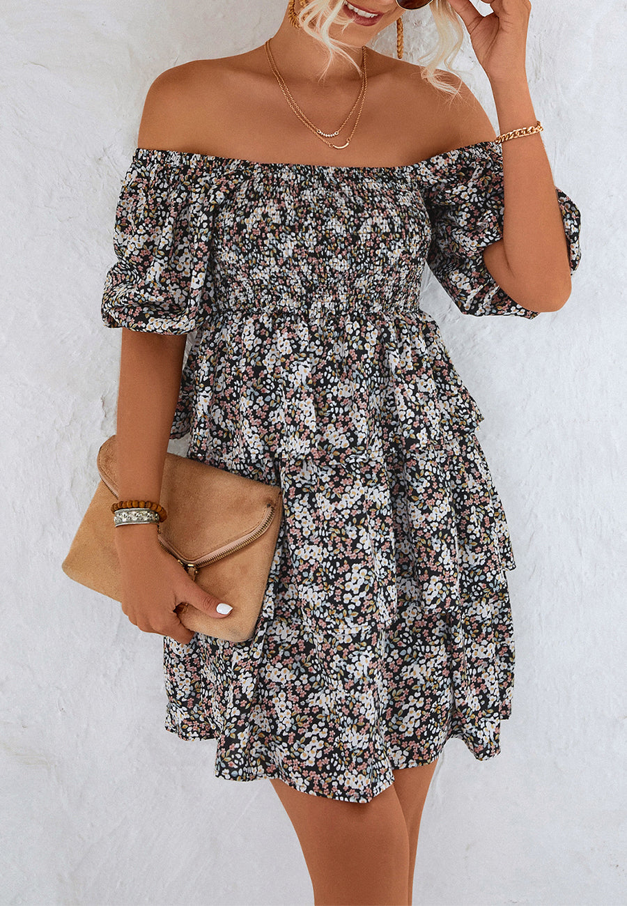 Square Neck Tiered Dress