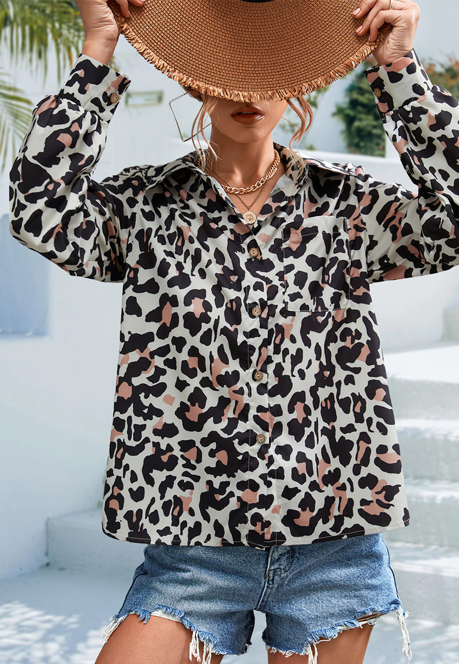 Printed Button Down Shirt