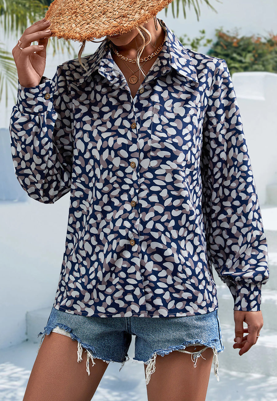 Printed Button Down Shirt