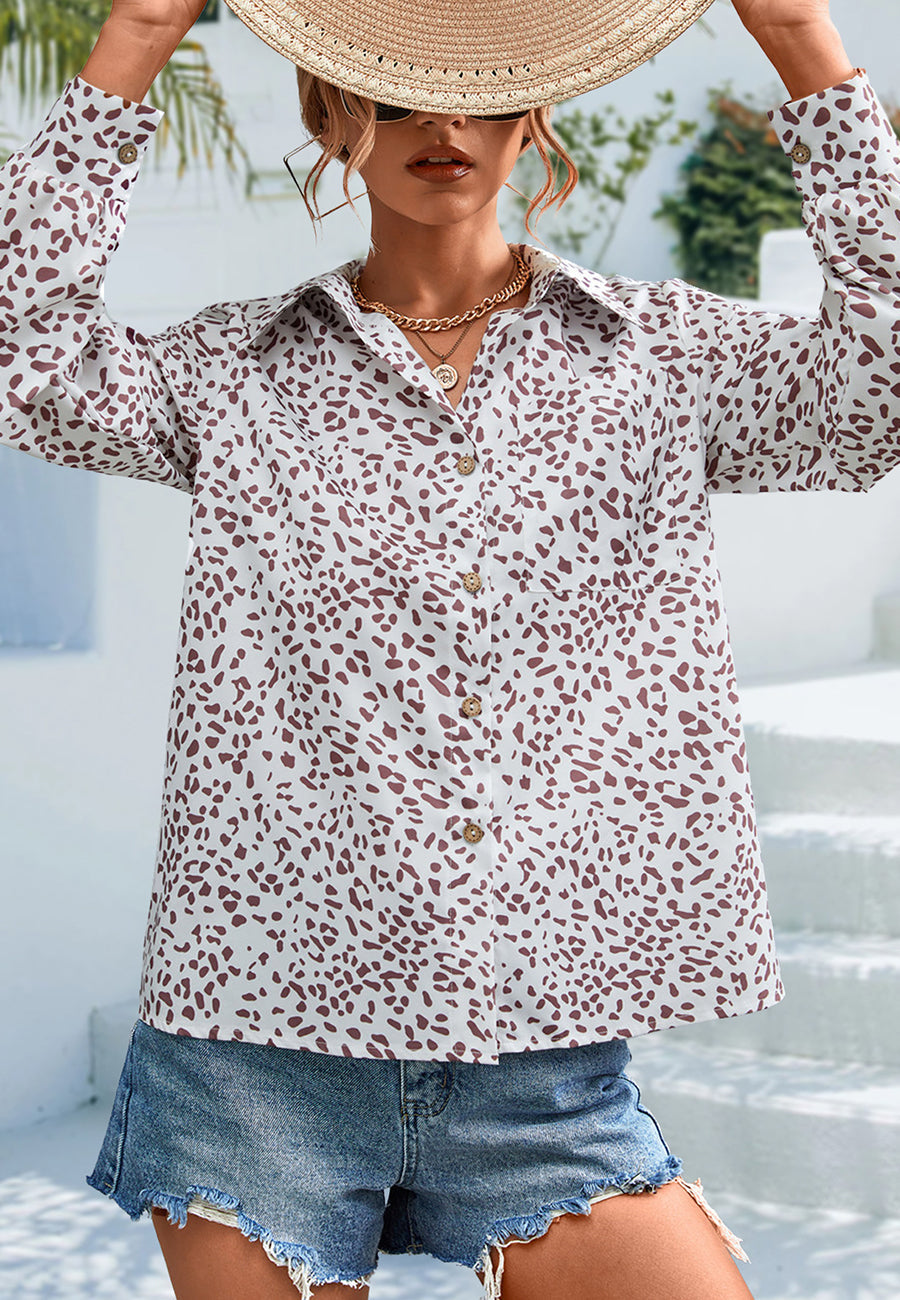 Printed Button Down Shirt