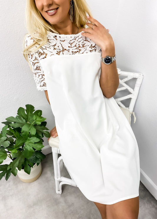 Lace Detail Straight Cut Dress