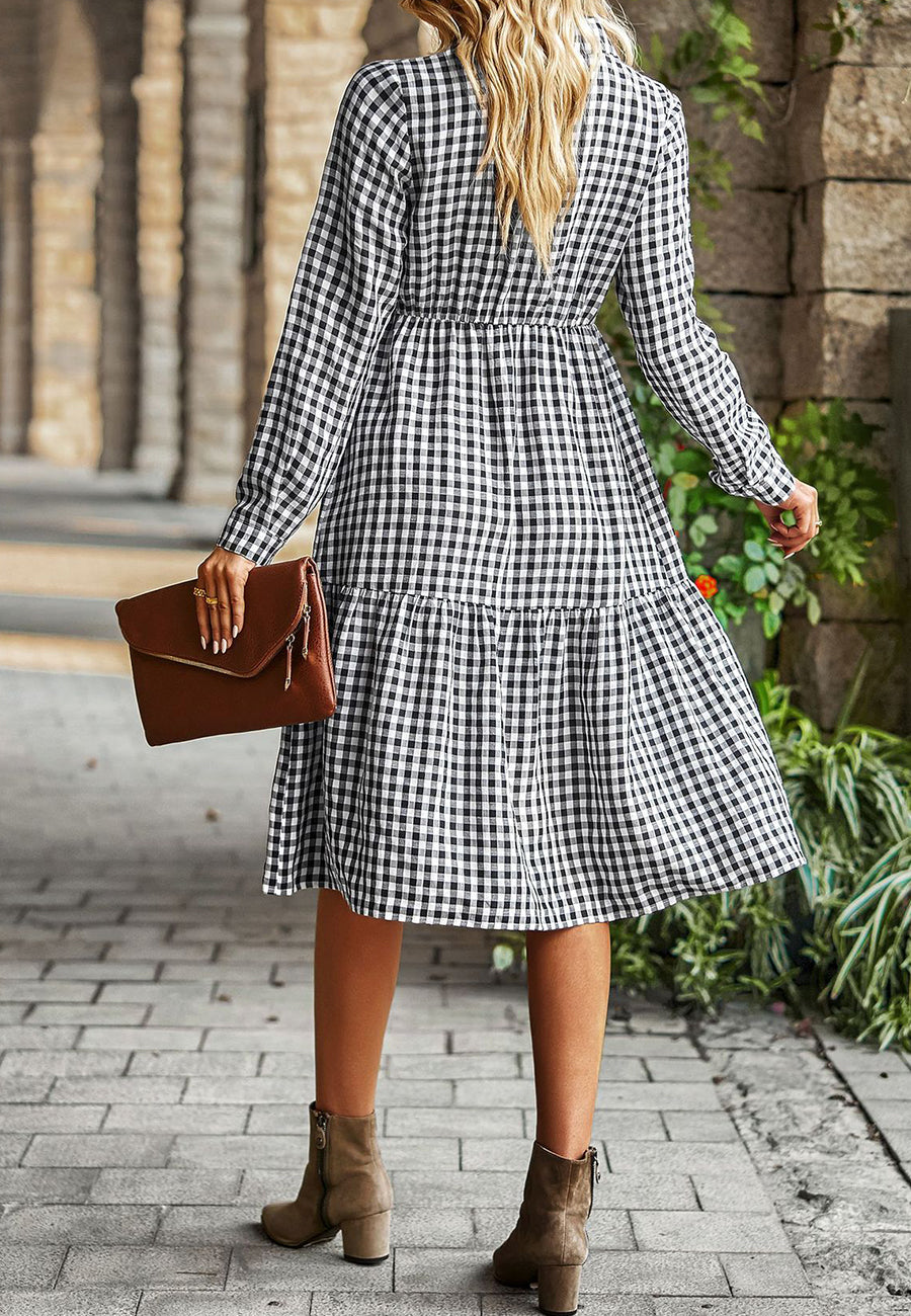 Gingham Button Down Dress