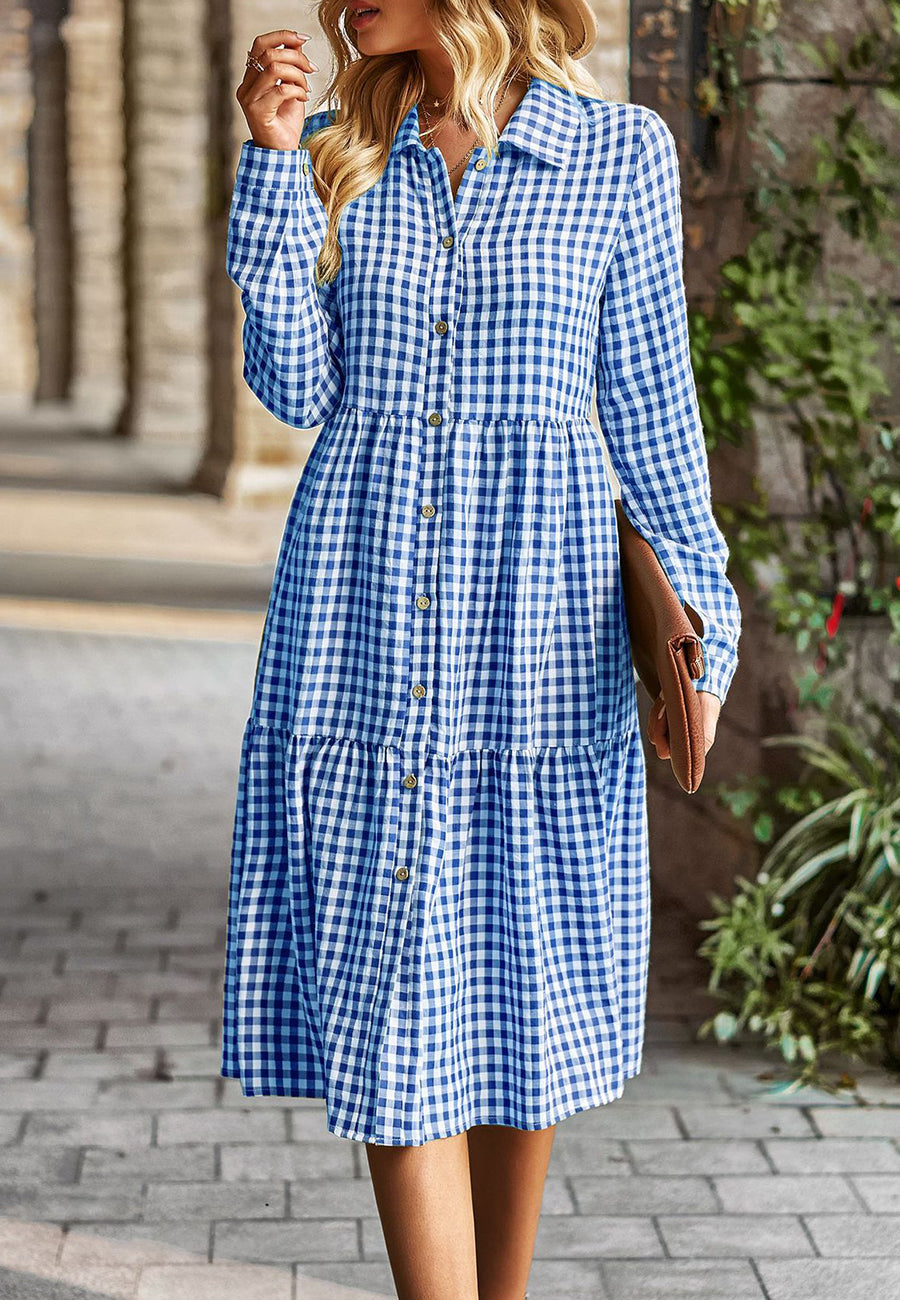 Gingham Button Down Dress
