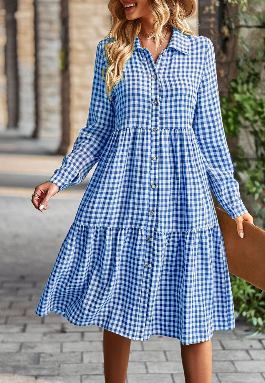 Gingham Button Down Dress