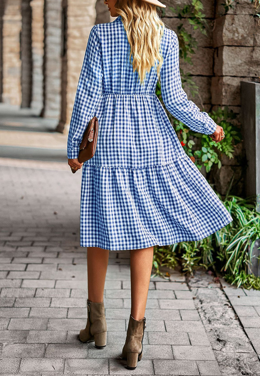 Gingham Button Down Dress