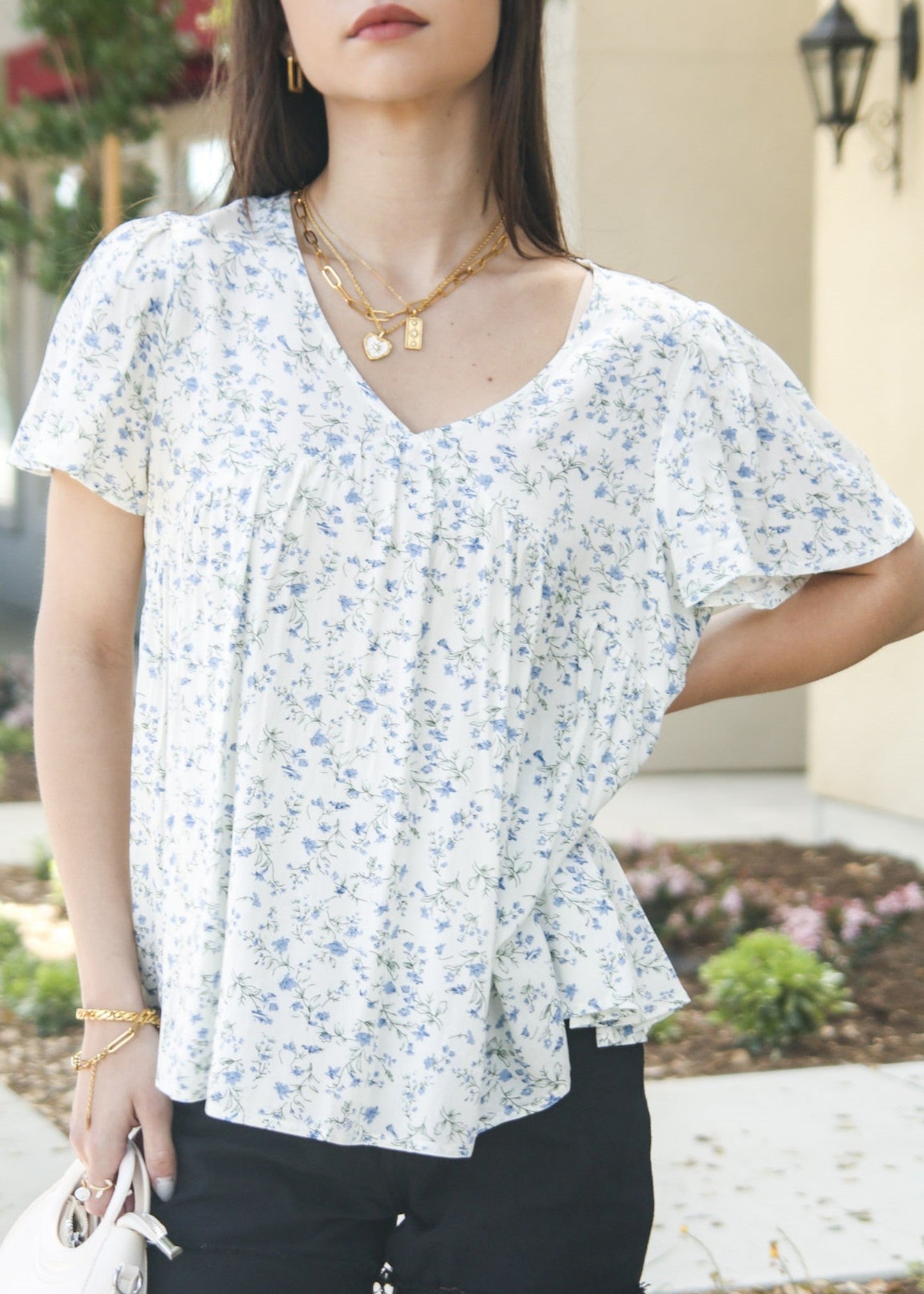 Floral Print Light Blouse