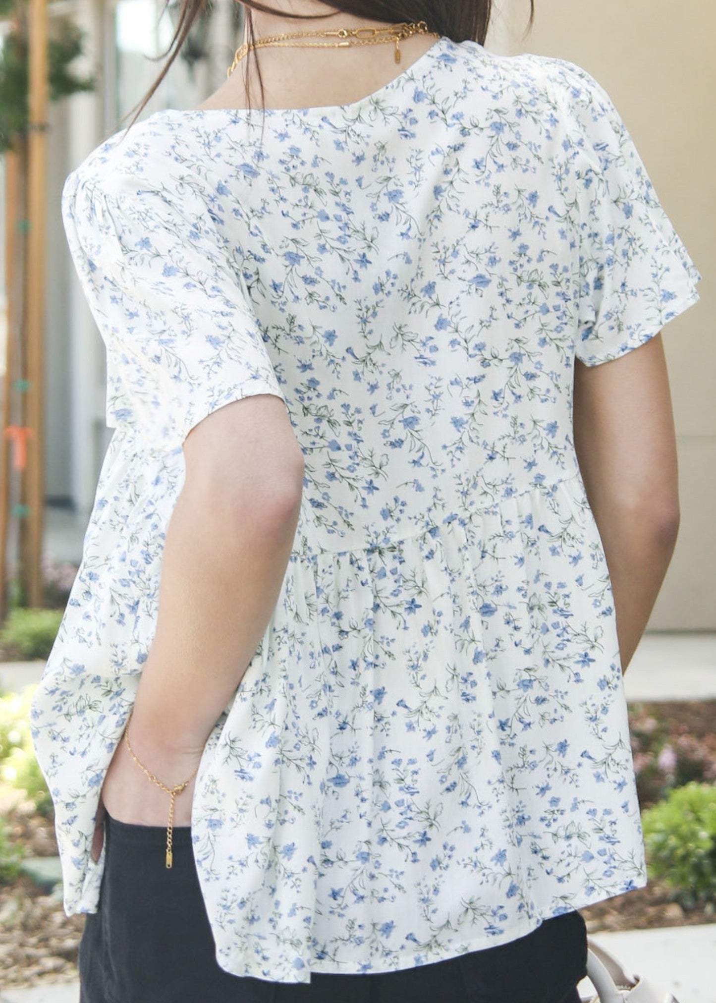 Floral Print Light Blouse