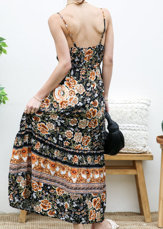 Tassel Tie Bohemian Maxi Dress