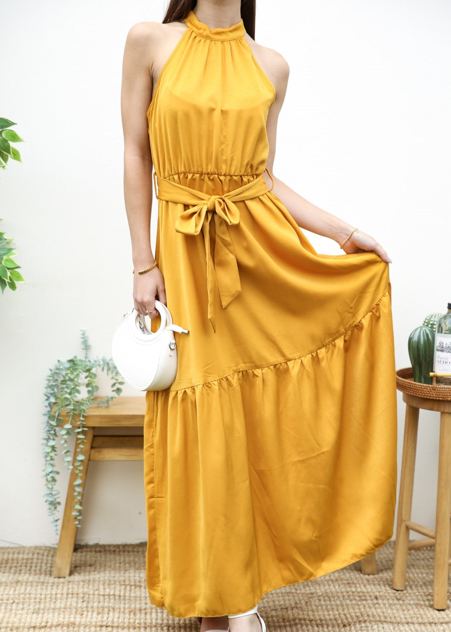 Halter Neck Classic Maxi Dress
