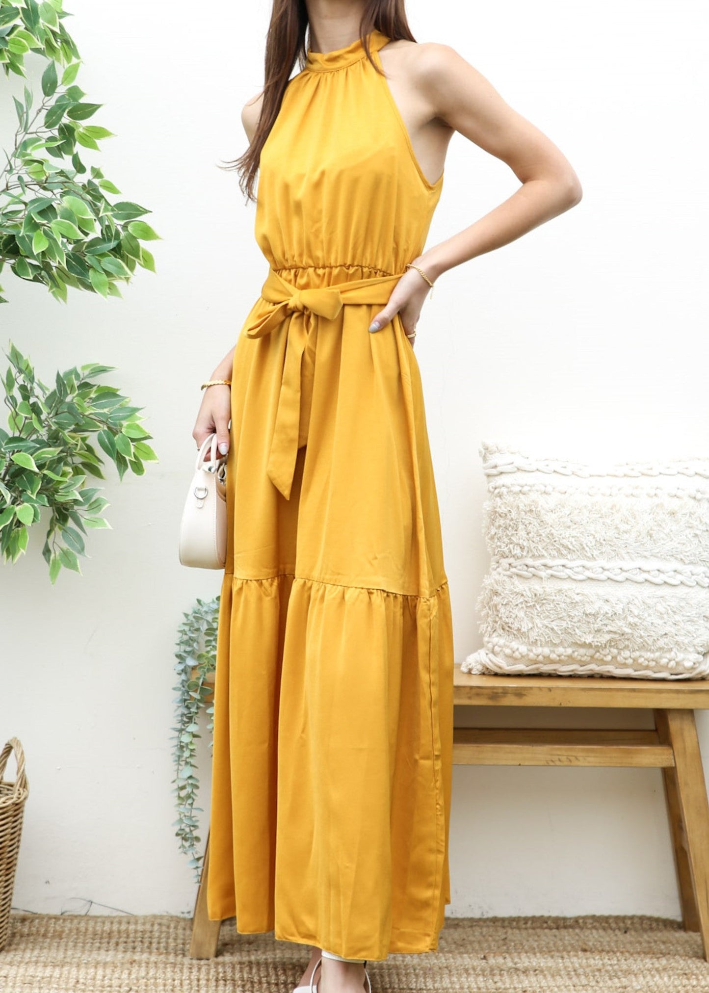 Halter Neck Classic Maxi Dress