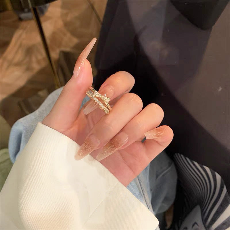 Double Layered Gold Ring with Bow