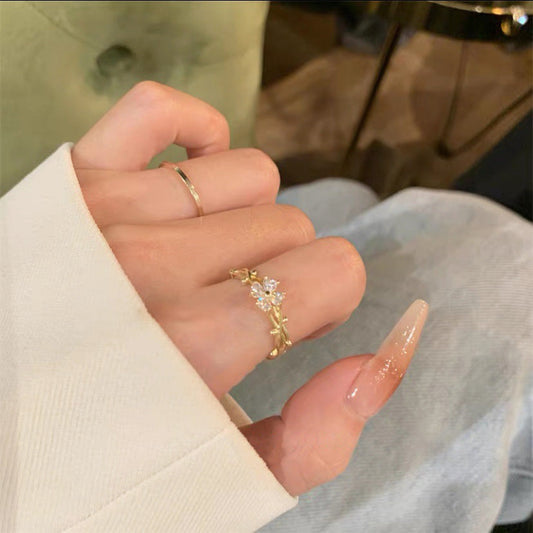 Flower Crown Gold Ring