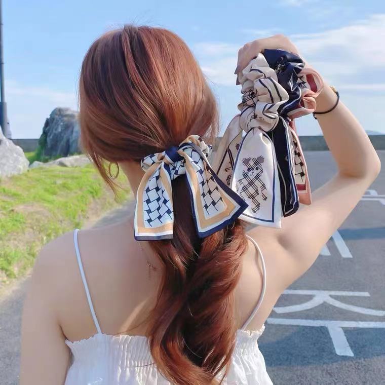 Silky Long Ribbon Scrunchy Variety