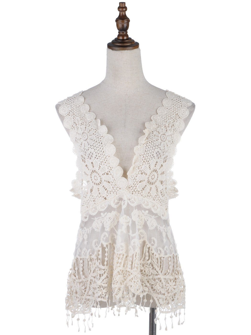 Gatsby Crochet Vest Lace Dress Set