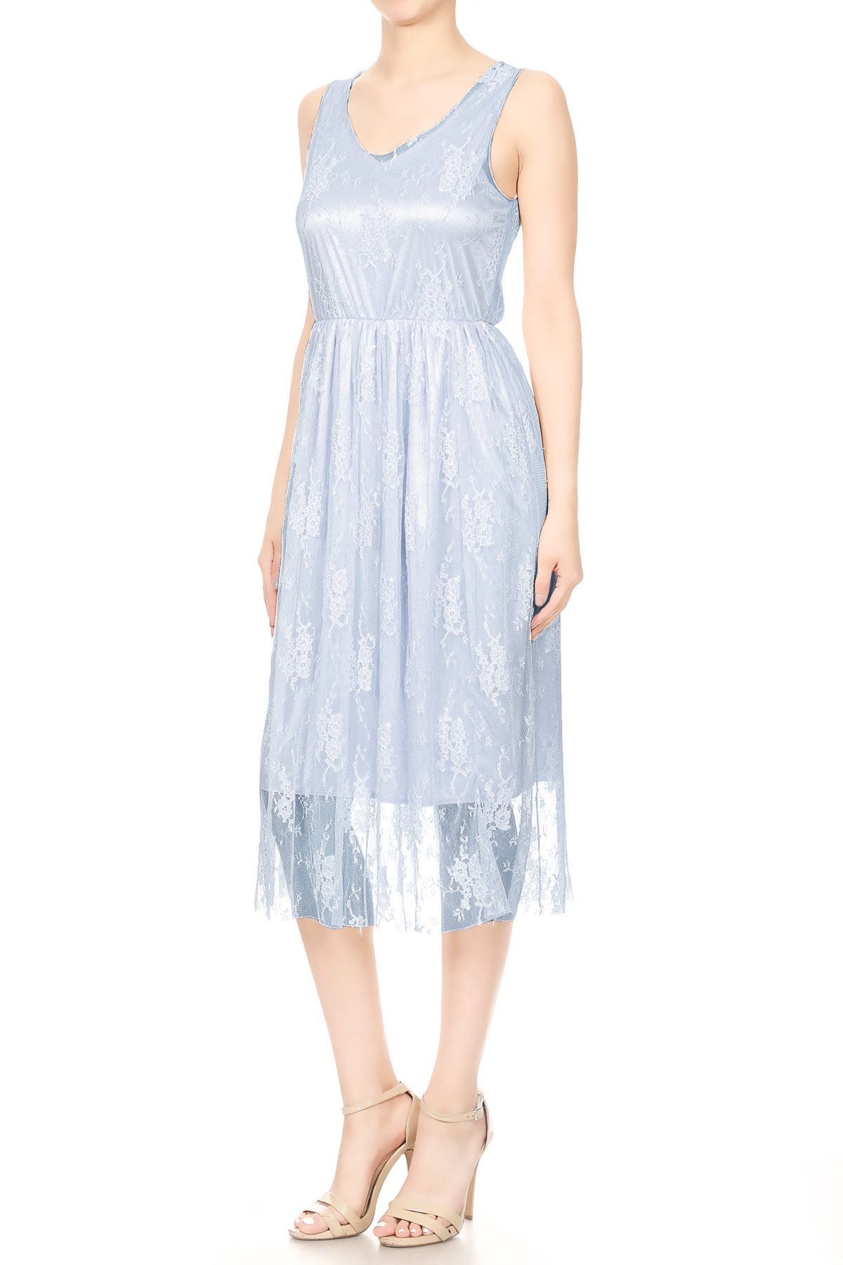 Gatsby Crochet Vest Lace Dress Set