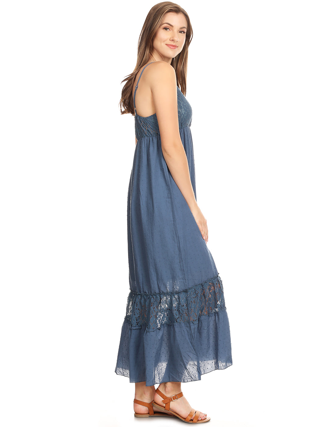 Sweetheart Neckline Lace Maxi Dress