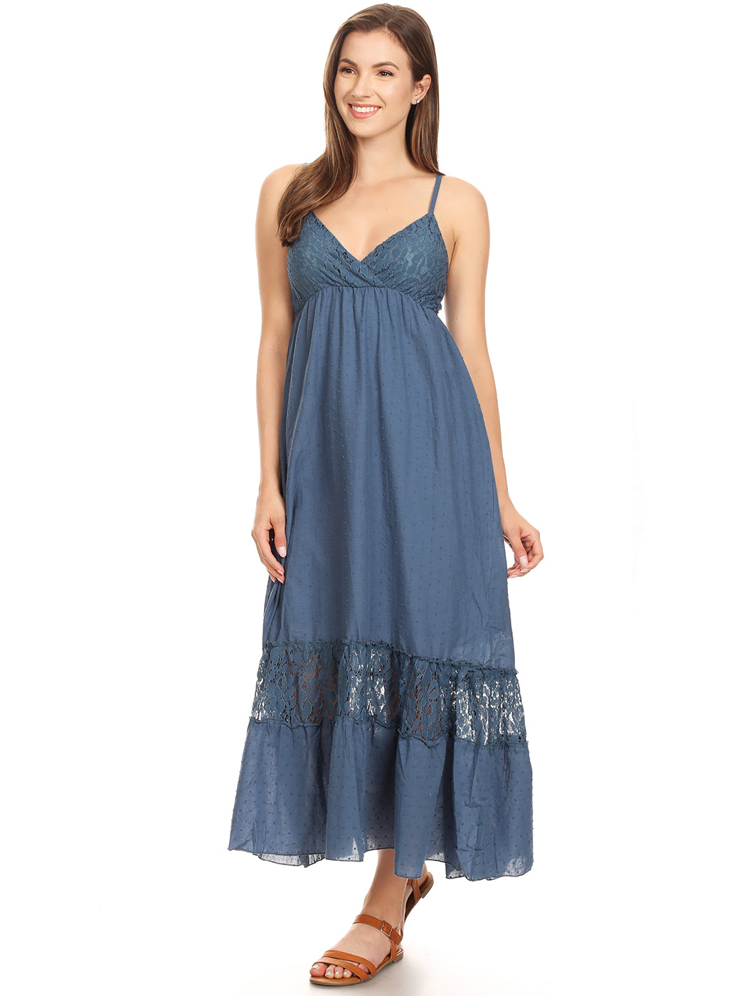 Sweetheart Neckline Lace Maxi Dress