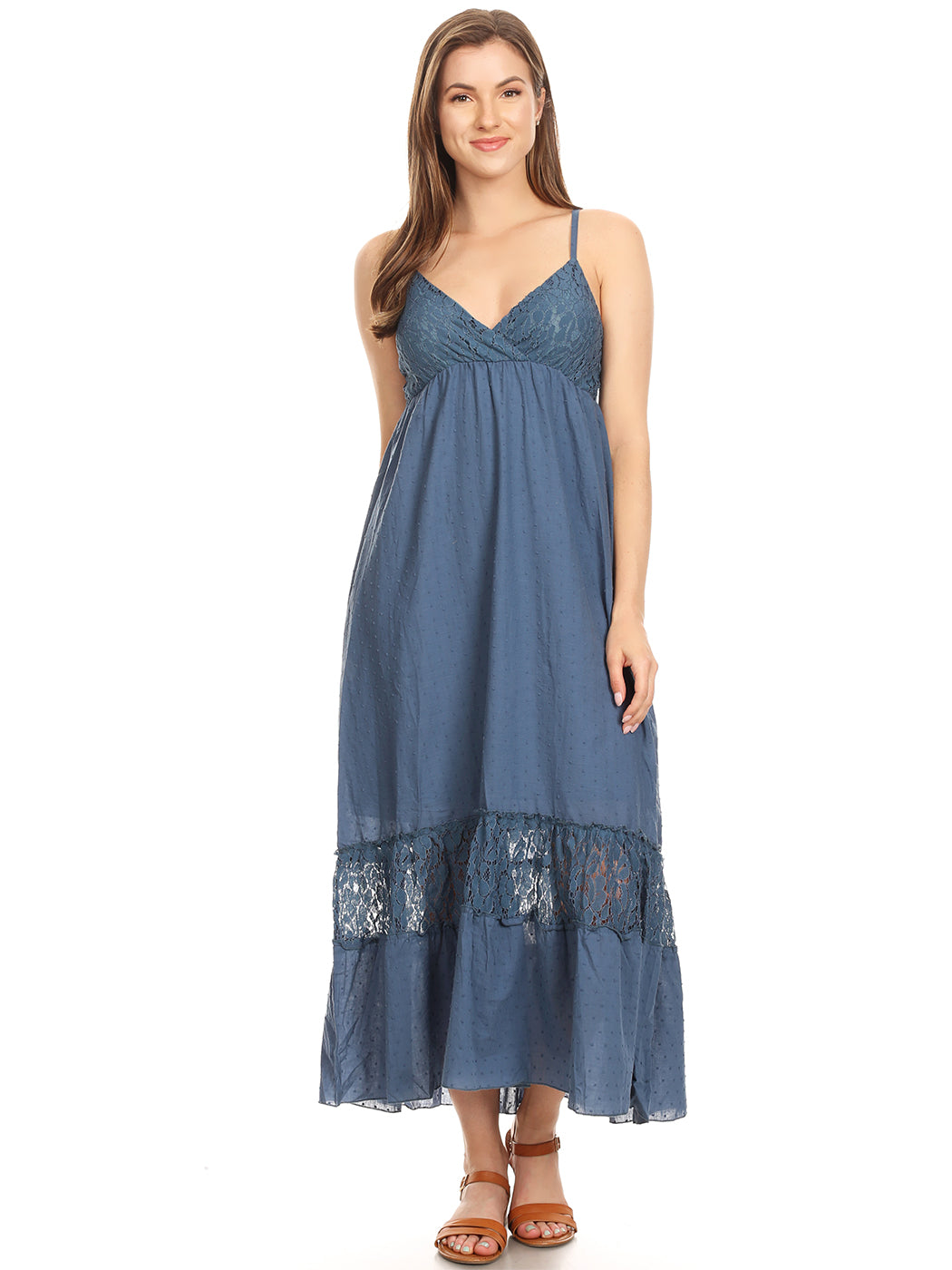 Sweetheart Neckline Lace Maxi Dress