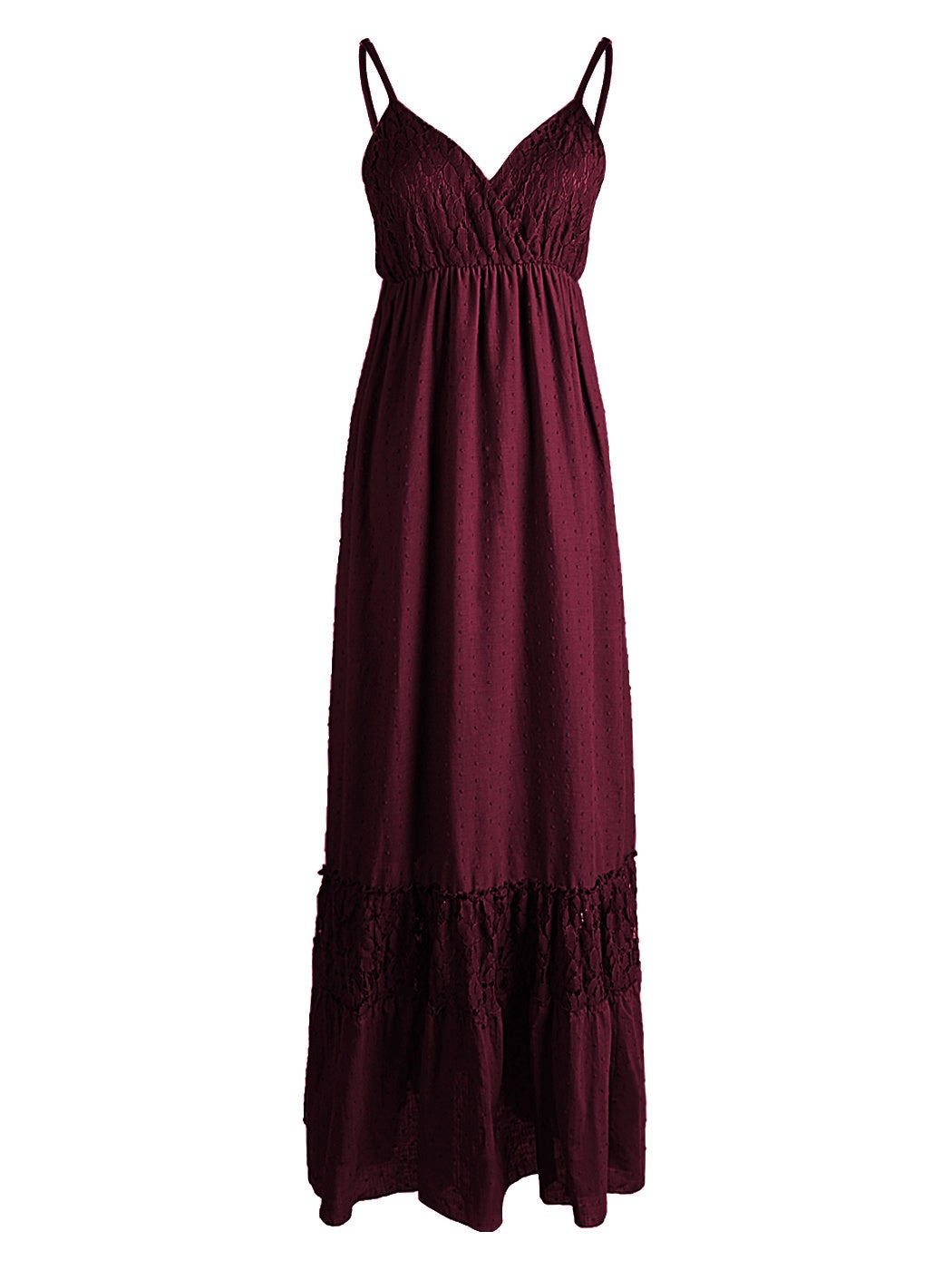 Sweetheart Neckline Lace Maxi Dress
