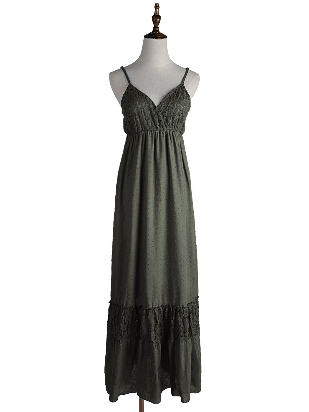 Sweetheart Neckline Lace Maxi Dress