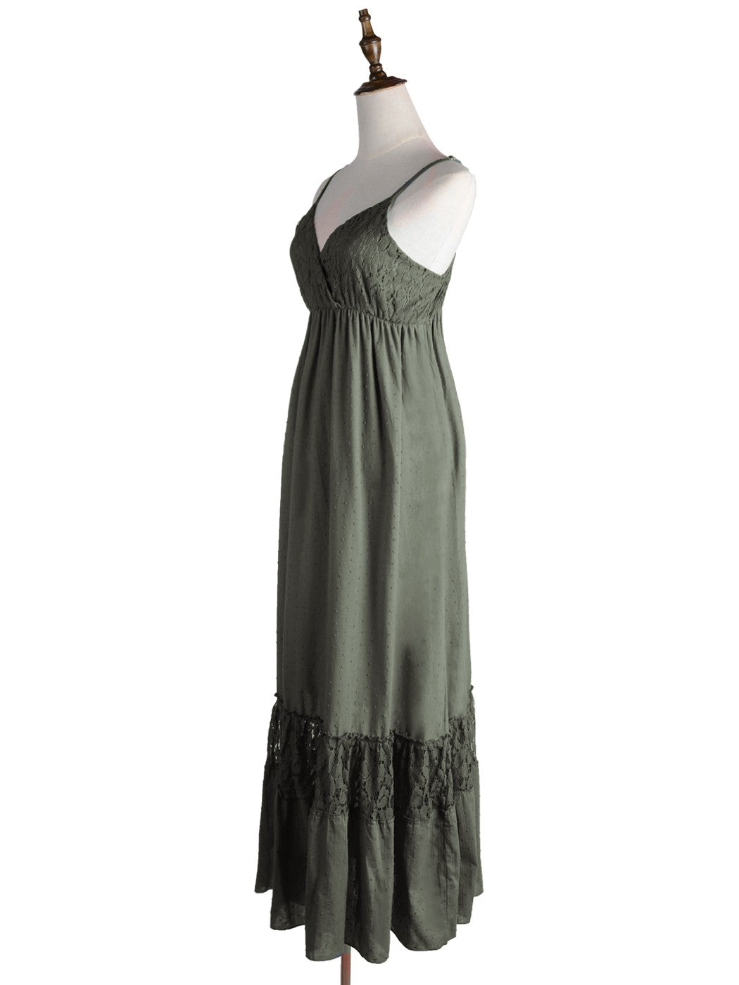 Sweetheart Neckline Lace Maxi Dress