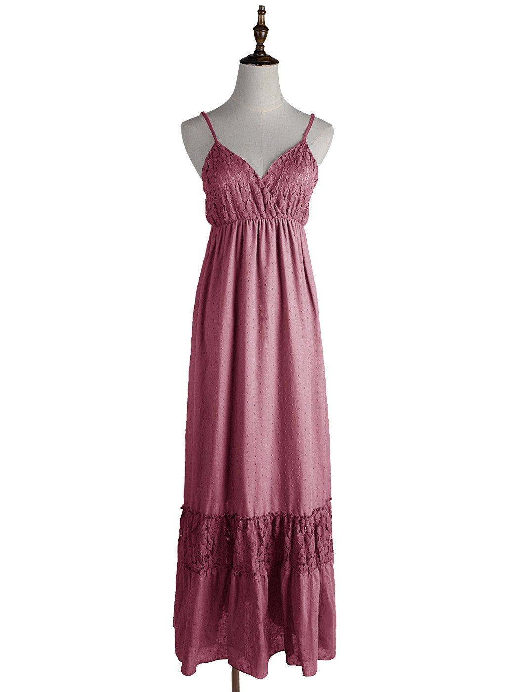 Sweetheart Neckline Lace Maxi Dress