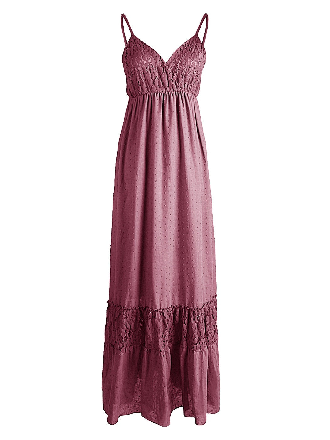 Sweetheart Neckline Lace Maxi Dress