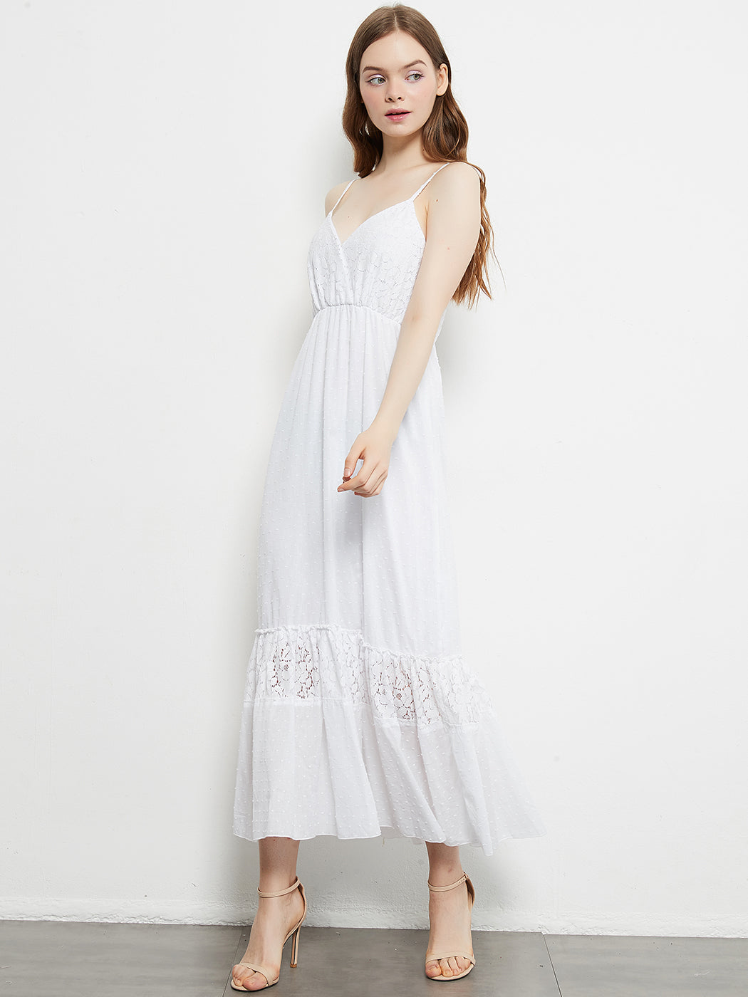 Sweetheart Neckline Lace Maxi Dress