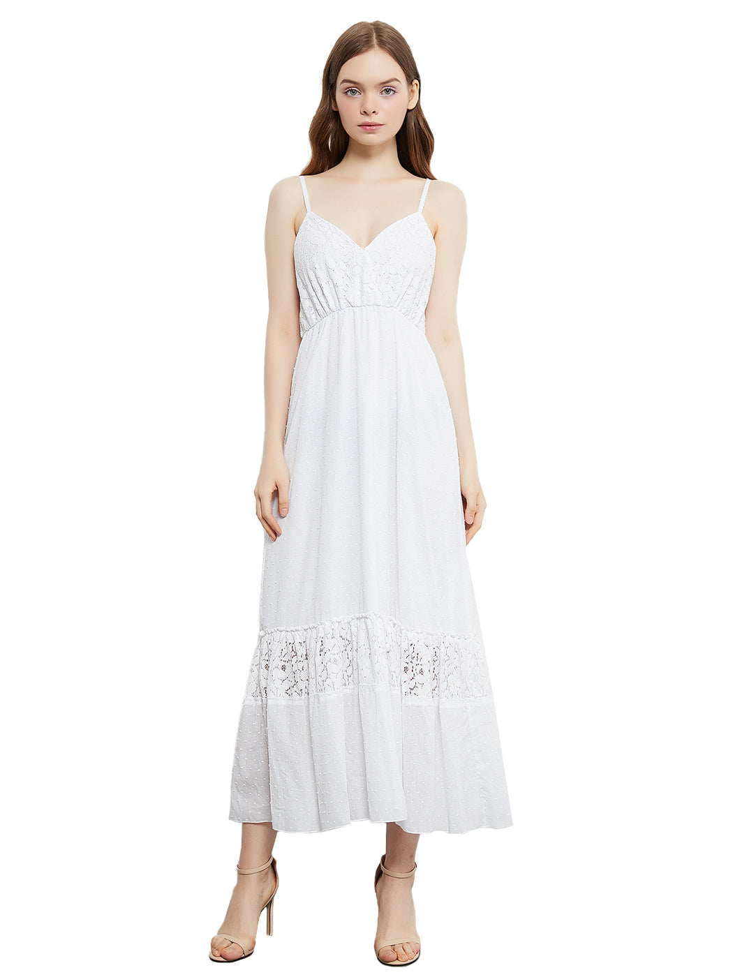 Sweetheart Neckline Lace Maxi Dress