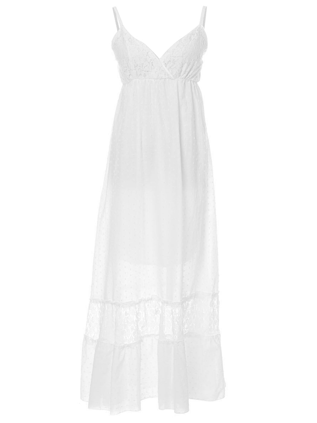 Sweetheart Neckline Lace Maxi Dress