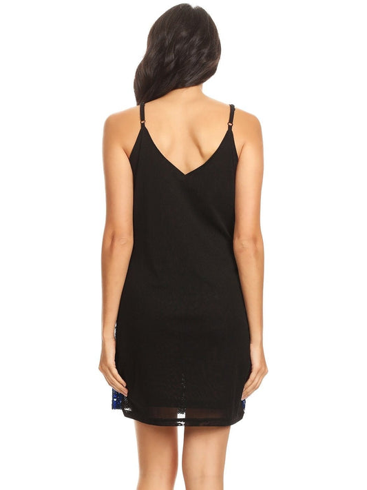 Australian Flag Sequin Slip Dress