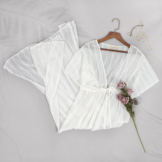 Tie Front Cover Up With Side Slits