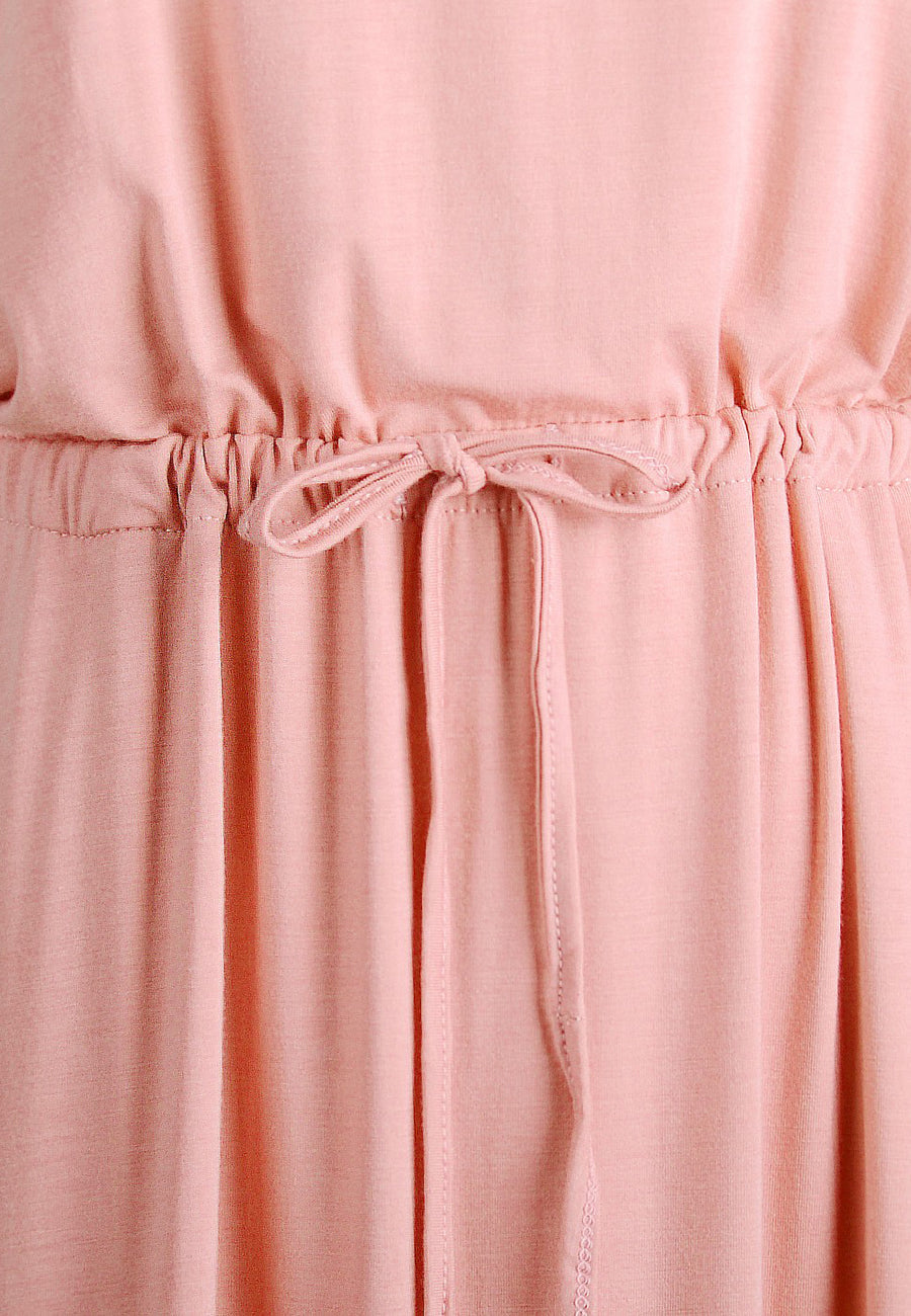 Staple Slip Gown Tied Front Dress With Pockets