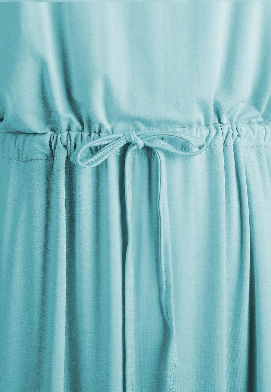 Staple Slip Gown Tied Front Dress With Pockets