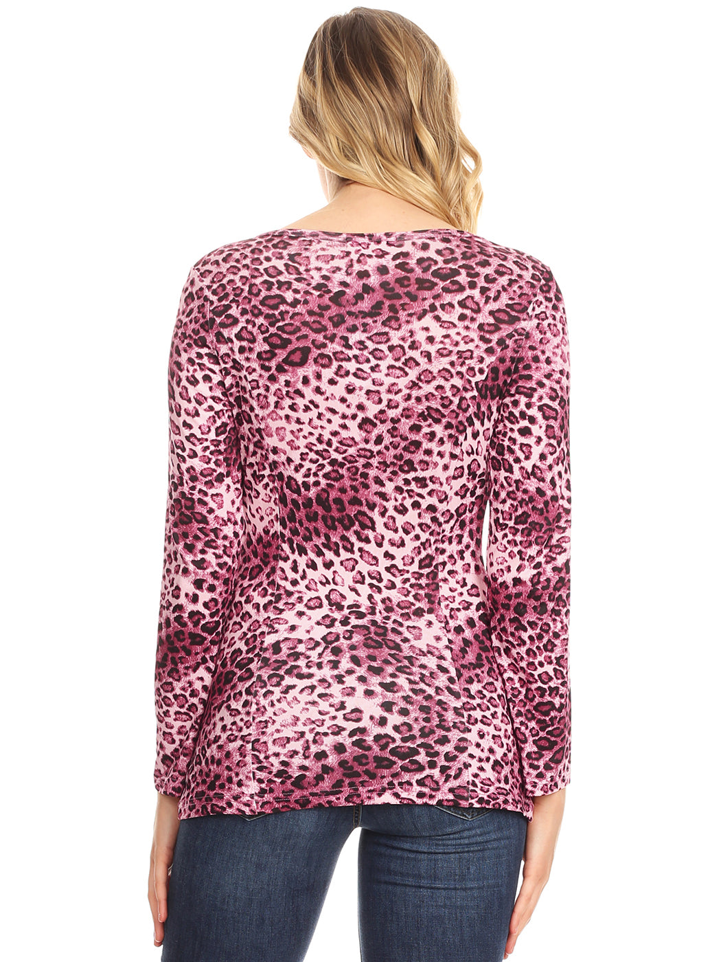 Leopard Print Long-Sleeve T-Shirt