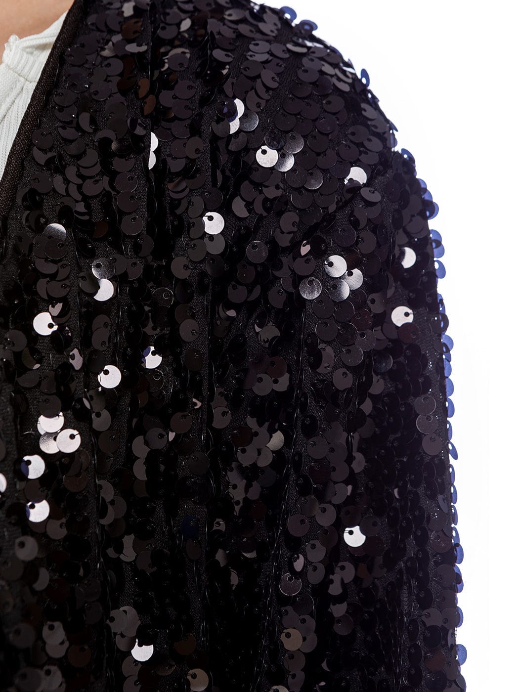 Sequin Open Front Cocktail Outerwear Jacket