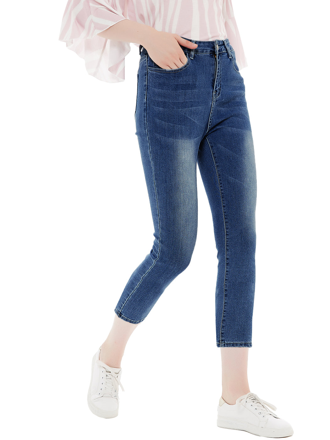 Slim Fit Capris Boyfriend Jeans