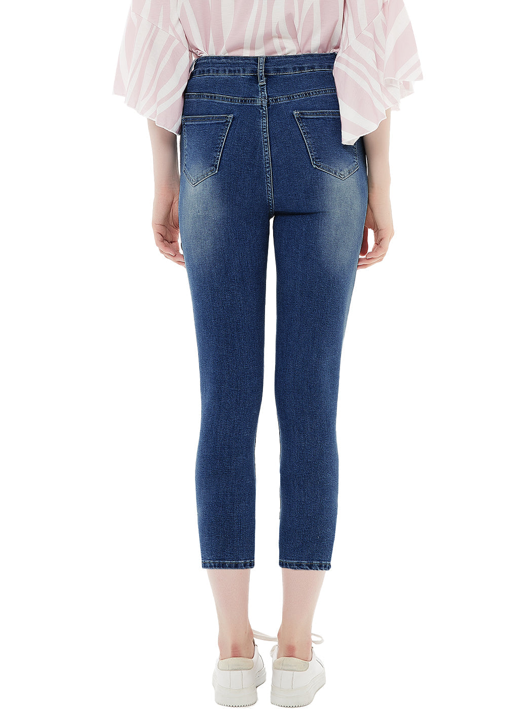 Slim Fit Capris Boyfriend Jeans