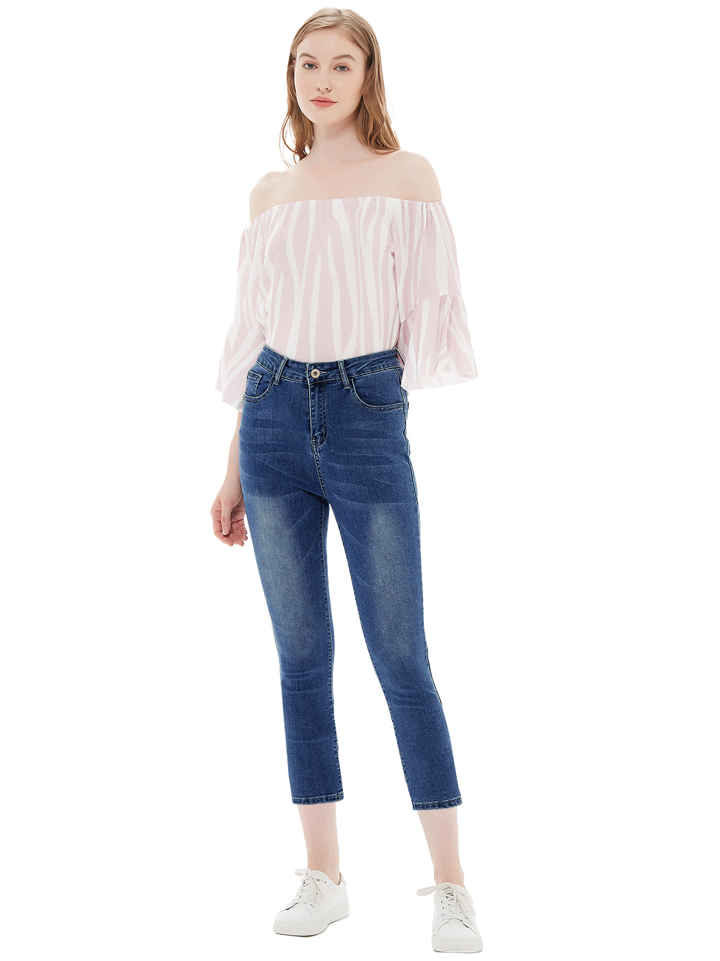 Slim Fit Capris Boyfriend Jeans