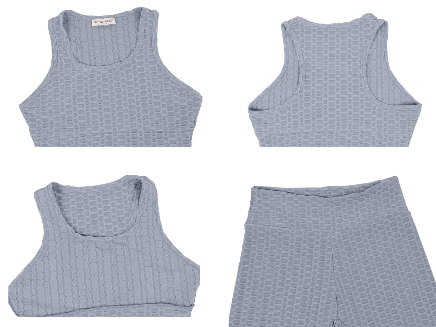 Seamless Yoga Workout Set for Stretchy 2 Piece Outfits Raceback Crop Top High Waist Gym Shorts