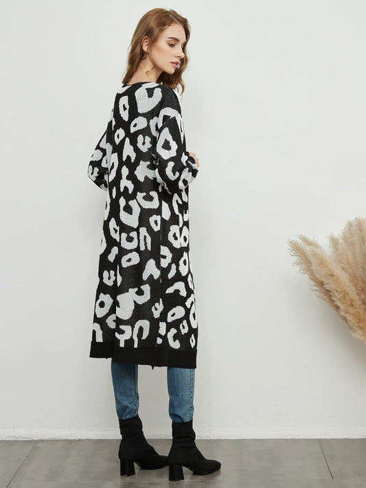 Anna-Kaci Leopard Cheetah Print Cardigan Long Sleeve Open Front With Pockets | Womens | Anna-Kaci
