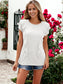 Round Neck Ruffle Detail Tee