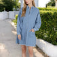 Anna-Kaci Women's Long Sleeve Denim Shirt Dress with Front Button Closure and Patch Pockets