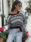 Drop Shoulder Striped Sweater