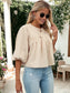 Tie Neck Midi Puff Sleeve Blouse