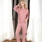 Anna-Kaci Women's Waffle Knit Hoodie Lounge Set with Front Pocket and Relaxed Fit Pants