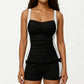 2-Piece Set Color Block Tankini Top with Boyshort Bottom Swim Set