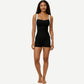 2-Piece Set Color Block Tankini Top with Boyshort Bottom Swim Set