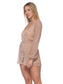 Plunge Metallic Long Sleeve Romper