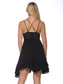 Scallop Lace Asymmetrical Ruffle Dress